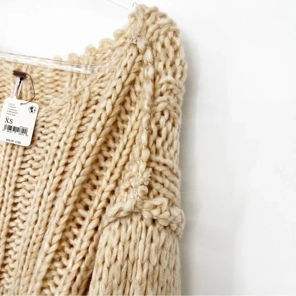 NWT Free People Be There Pullover Sweater in Pearl, XS - Picture 8 of 14